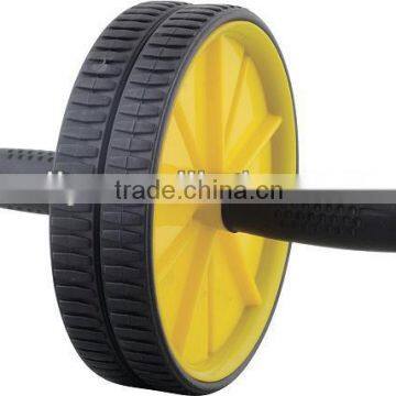 high quality dual ab wheel plastic abdominal workout exercise roller SG-J27