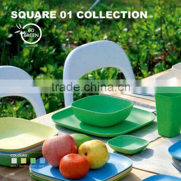 new custom bamboo fiber dinner set