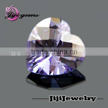 Lavender Loose cz Cubic Zircon Heart Gemstone Pendants photo-3