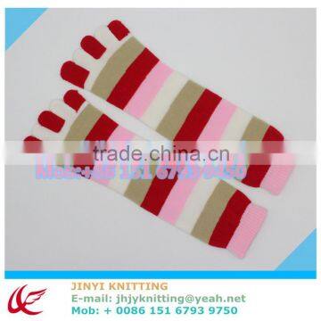 knitted five toe socks