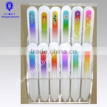 Elegent durable Colorful Sunshine Glass Nail File