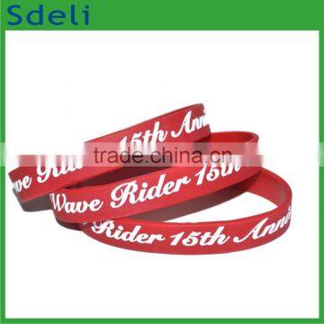 Custom free shipping sports silicone imprint wristband