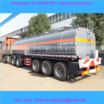 Tri Axle Acetic Acid Aluminium Alloy 35cbm Chemical Liquid Tanker Semi Trailer,35 Ton Chemical Liquid Tank Semi Trailer