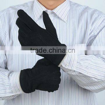 Mens suede winter gloves lined wool with cheap price