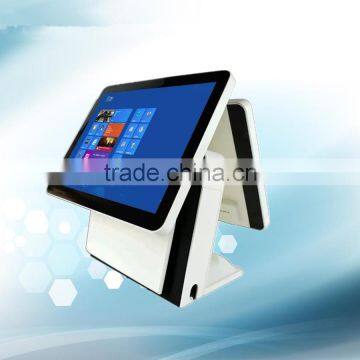 Tablet android pos terminal with customer display 15 inch touch screen android pos Gc066