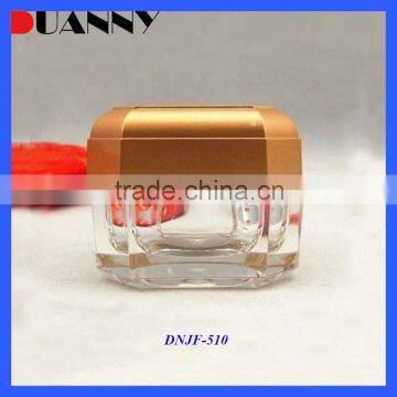 Shinning Gold Cosmetic Face Cream Jar, Small Plastic Container 5G