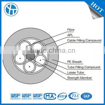 stranded loose tube fiber optic cable with aluminum tape GYTA