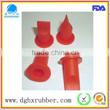 Red weather resistant red silicone valve for plastic bottle