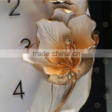 Romantic 3D Flower Hanging Decoration Decorative Art Wall Clock Picture/ photo-4