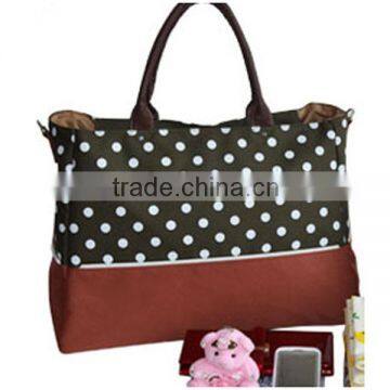 DM062 Fashion Dot Pattern Waterproof 600D Baby Mommy Bags