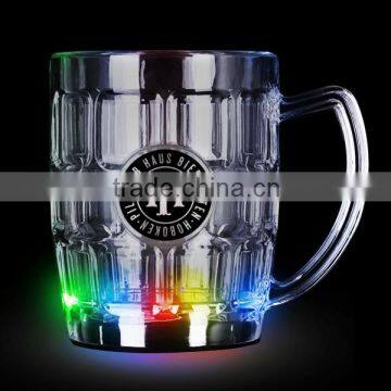 wholesale 500ML plastic LED flashing light up beer mug