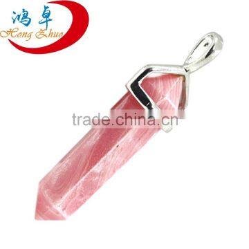 Hexagon Prism Crystal Pendant Gemstone Rose Pendant for Best Friend