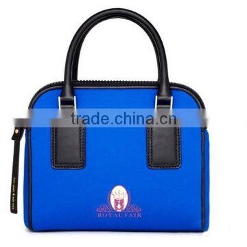 PU handle wetsuit material neoprene fashion bag