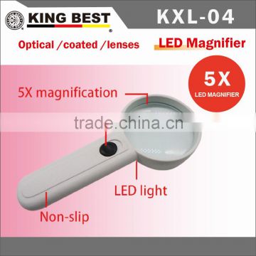 KING BEST 5X led working magnifier led light gifts light magnifier large glass magnifier lens magnifier led