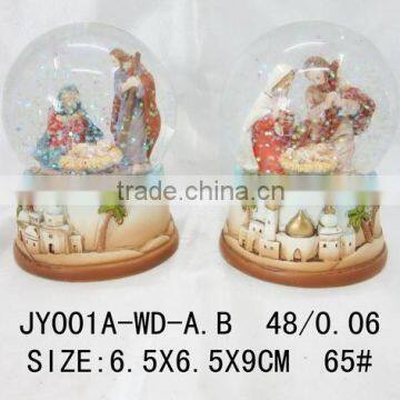 Souvenir Snow Globe With Resin Religious Statue Decoration