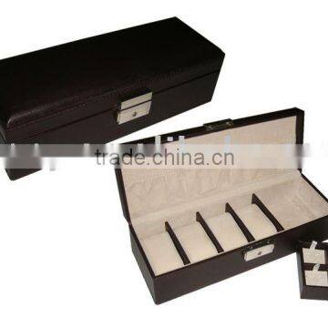 Leather men's cufflink gift box