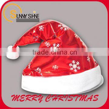 2014 new products cheap printed snowflake decoration supplies christmas hats