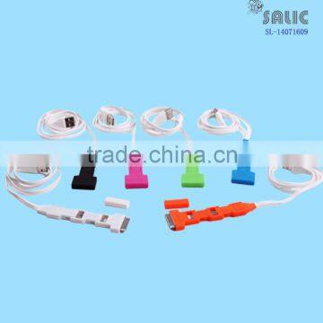 2015 HOT SELL 4 in 1 Colorful USB Retractable Cable For Cell Phone photo-3