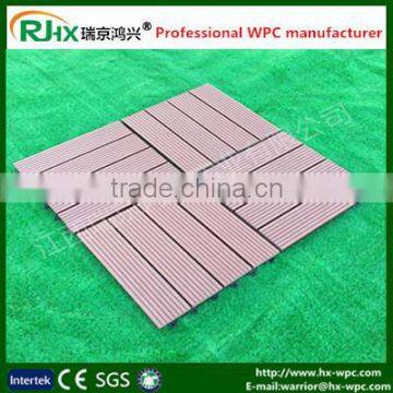 interlocking outdoor plastic deck tiles/garden supplies WPC DIY decking