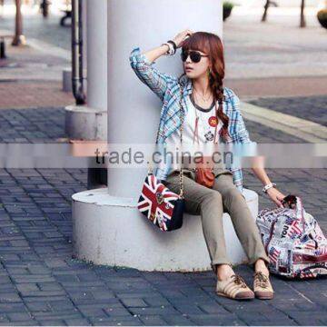 High-quality England flag Vintage messenger Crossbody Bag chain female