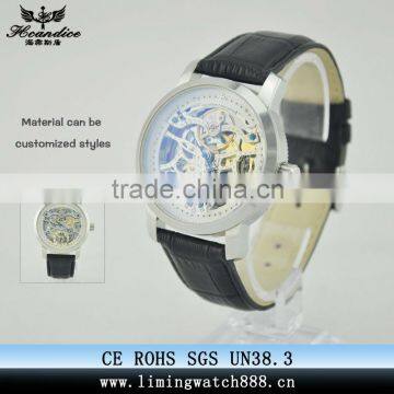 Mechanical Skelton leather Watches Man automatic