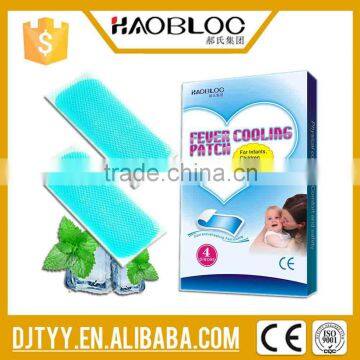 No pain pills! China Supplier Haobloc Brand Fever Cooling Patch