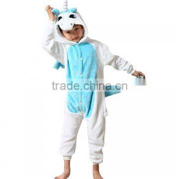 Unisex Child Kids Animal Blue Unicorn Onesie/Pajama,Flannel Jumpsuit,Animal Cosplay Costume Pyjamas