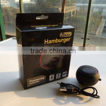 Promotion Cute and Round Hamburg Shape Rechargeable Mini Speaker photo-4