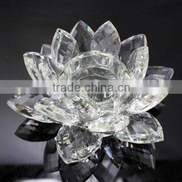 Elegant Crystal Lotus Flower Candle Holder Wedding Favors Quality Choice photo-3