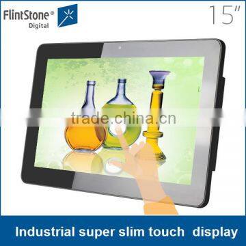 15.6 inch super slim android all in one touch screen tablet POS kiosk stand