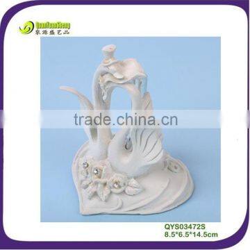 Polyresin material of Wedding decorative Swan Figurine