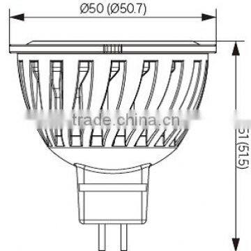 LG LED Lamp SPOT MR16 5.4W 20W/840/320lm/GU5.3/15,000h M0540U35N51 photo-2