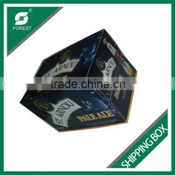 24 PACK BEER BOTTLES CORRUGATED CARTON BOX CUSTOM PRINTED 330ML WINE SHIPPING BOX