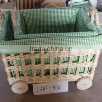 Plastic wicker Basket willow picnic basket for 2 persons wicker basket