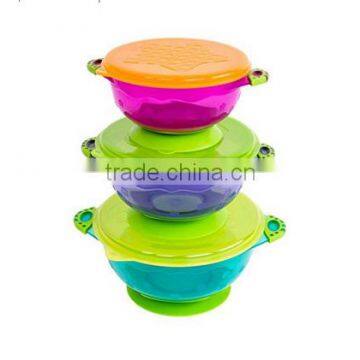 FDA Approved Stay Put and Spill Proof Baby Feeding Suction Bowl With Spoon