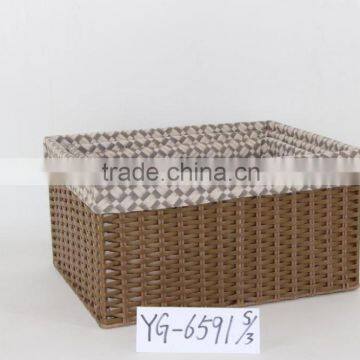 PE Plastic woven storga basket