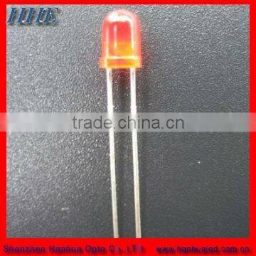 3mm red color diffused led round types