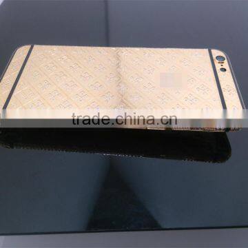 Diamond Housing for IPhone 6 Plus Gold Body Luxury Phone 24ct Gold Back Cover photo-5