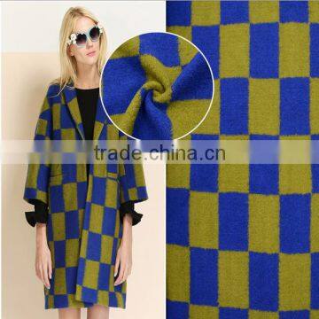 wool woolen fabric textile for winter, high quality windcoat fabric, yarn dyed blend tweed fabric for women's coat