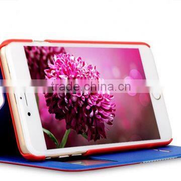 Striped Pattern Design Mobile Phone Case Assorted Colours Standing Leather Case For IPhone 6 photo-4