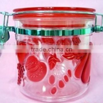 500mL PET transparent large plastic storage candy jars with lids