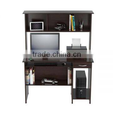 Espresso Computer Work Center with Hutch PB Furniture MFC Writing Desk