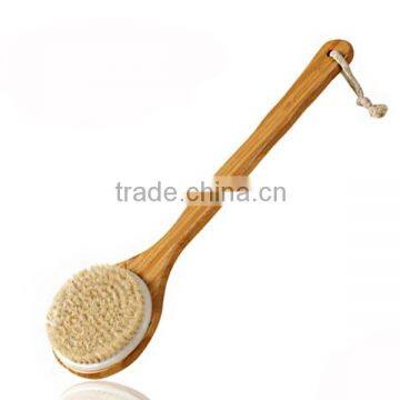 Customized Bristle Bath Body Long Wooden Handle Shower Brush