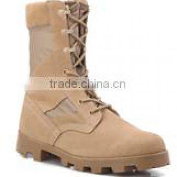 Rubber waterproof leather desert military boots