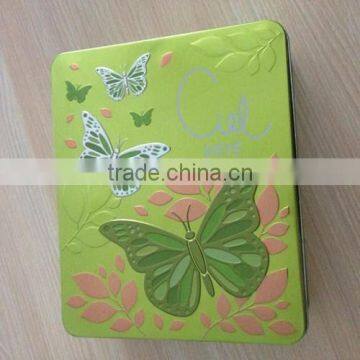 round tin box\/food tin packaging embossing perfume tin box