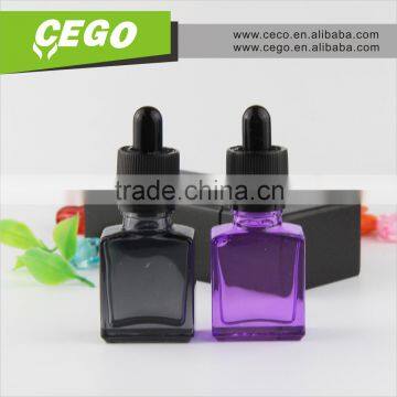 manufacturer paper box packaging 15ml rectangula glass dropper bottle for e-juice eliquid