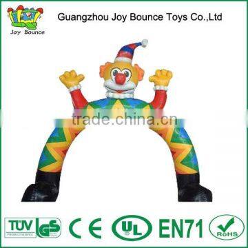 cute clown door inflatable starting line arch