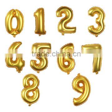 Middle Size 30 Inch Number Balloon Shiny Gold Color Foil Balloons for Party Decoration Globos photo-3