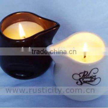 Soy Scented Massage Candle in Glass Jar/Wooden Box/essential Oil Wax Candle photo-4