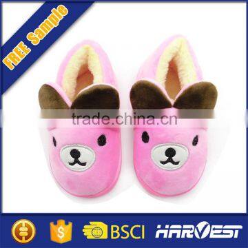 china wholesale cotton animal home slipper,kids indoor kawaii slipper